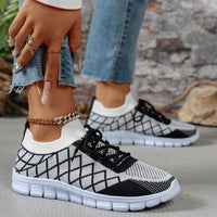 Colorblock Flyknit Sneakers for Women – Lightweight Running & Walking Shoes